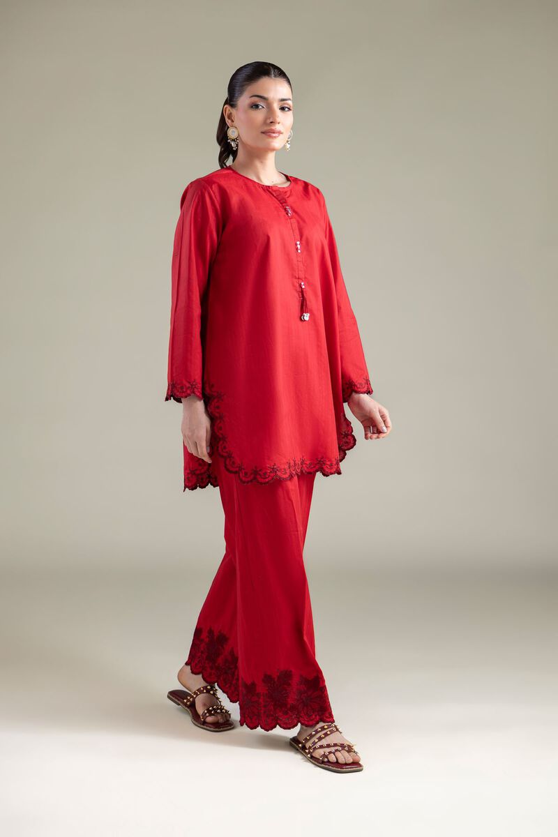 Floral Threadwork Pants