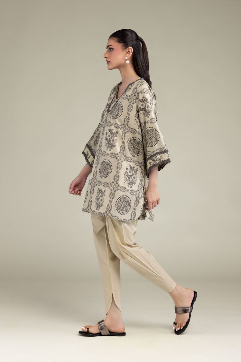 Beige Solid Shalwar