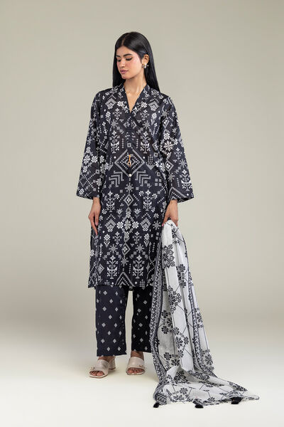 Printed Lawn Fabrics 3 Piece