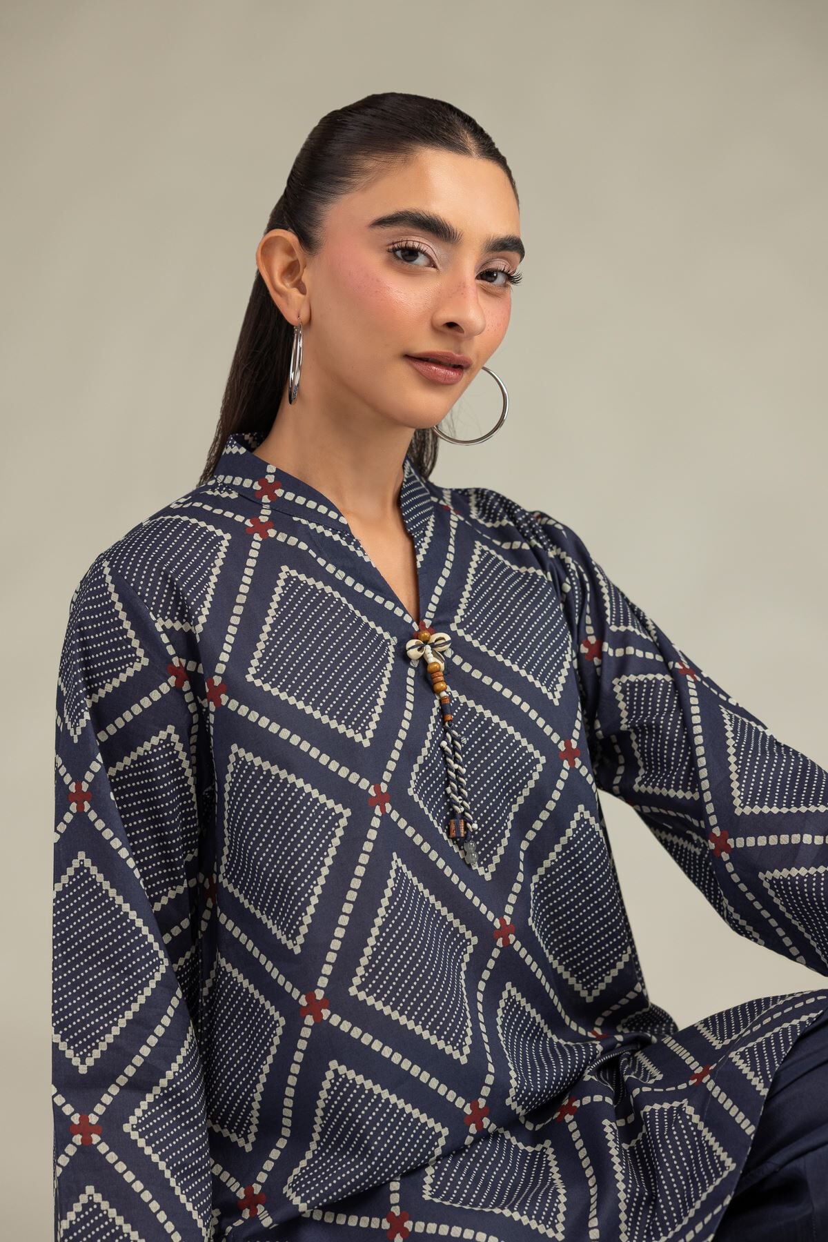Khaadi - Short Navy Kurta
