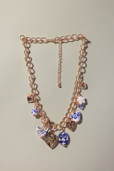 Embellished Metal Single Necklace