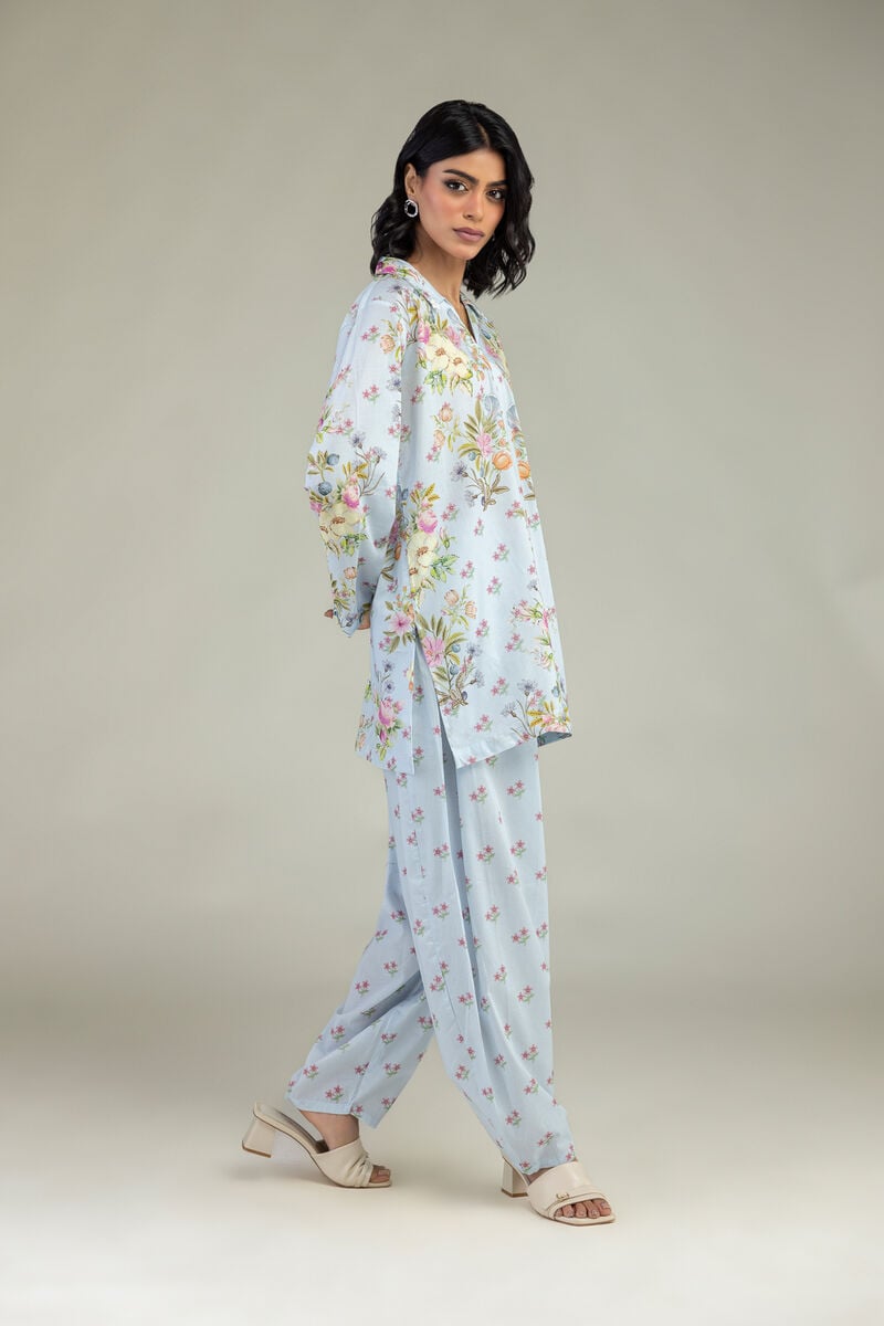 Blue Floral Pants