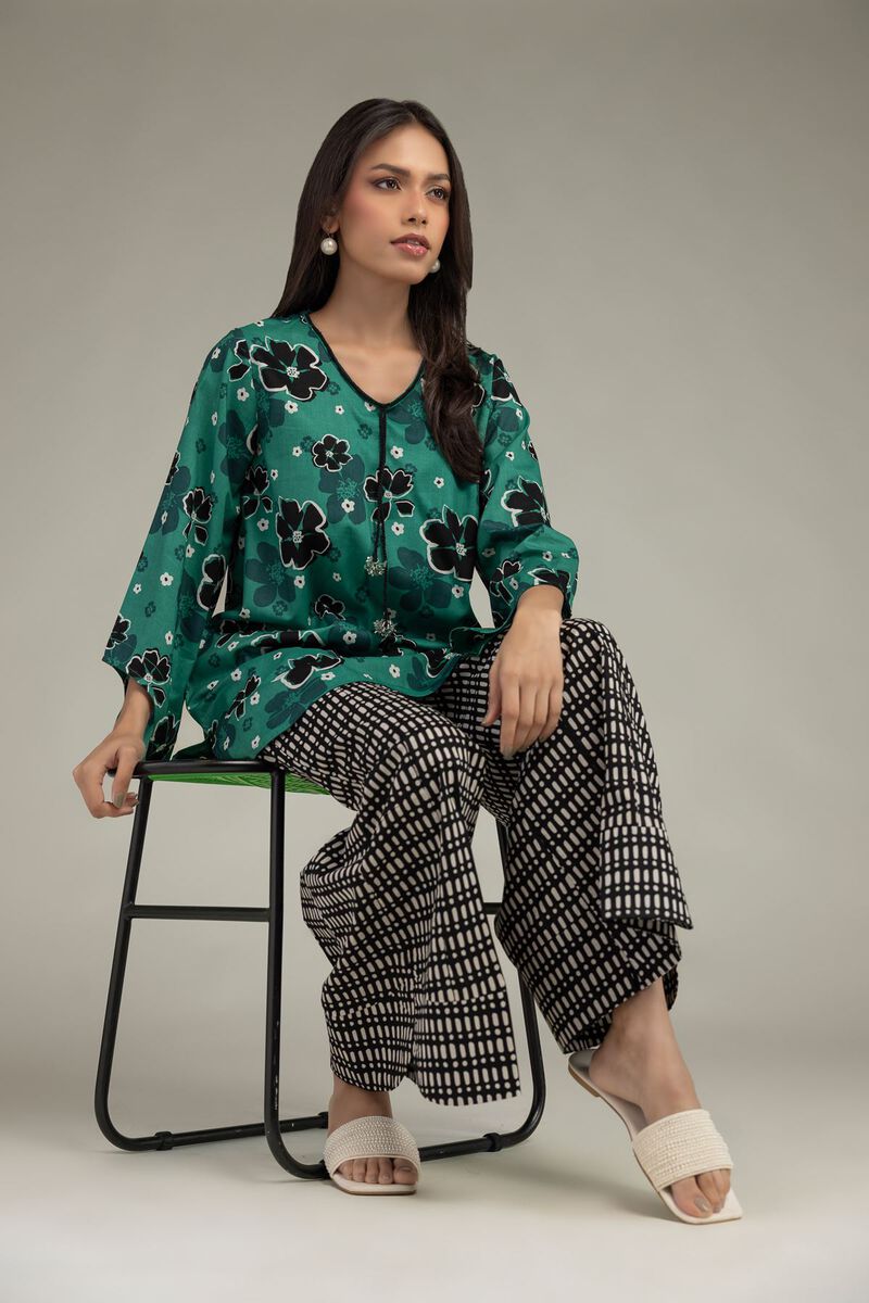 Floral Green Kurta