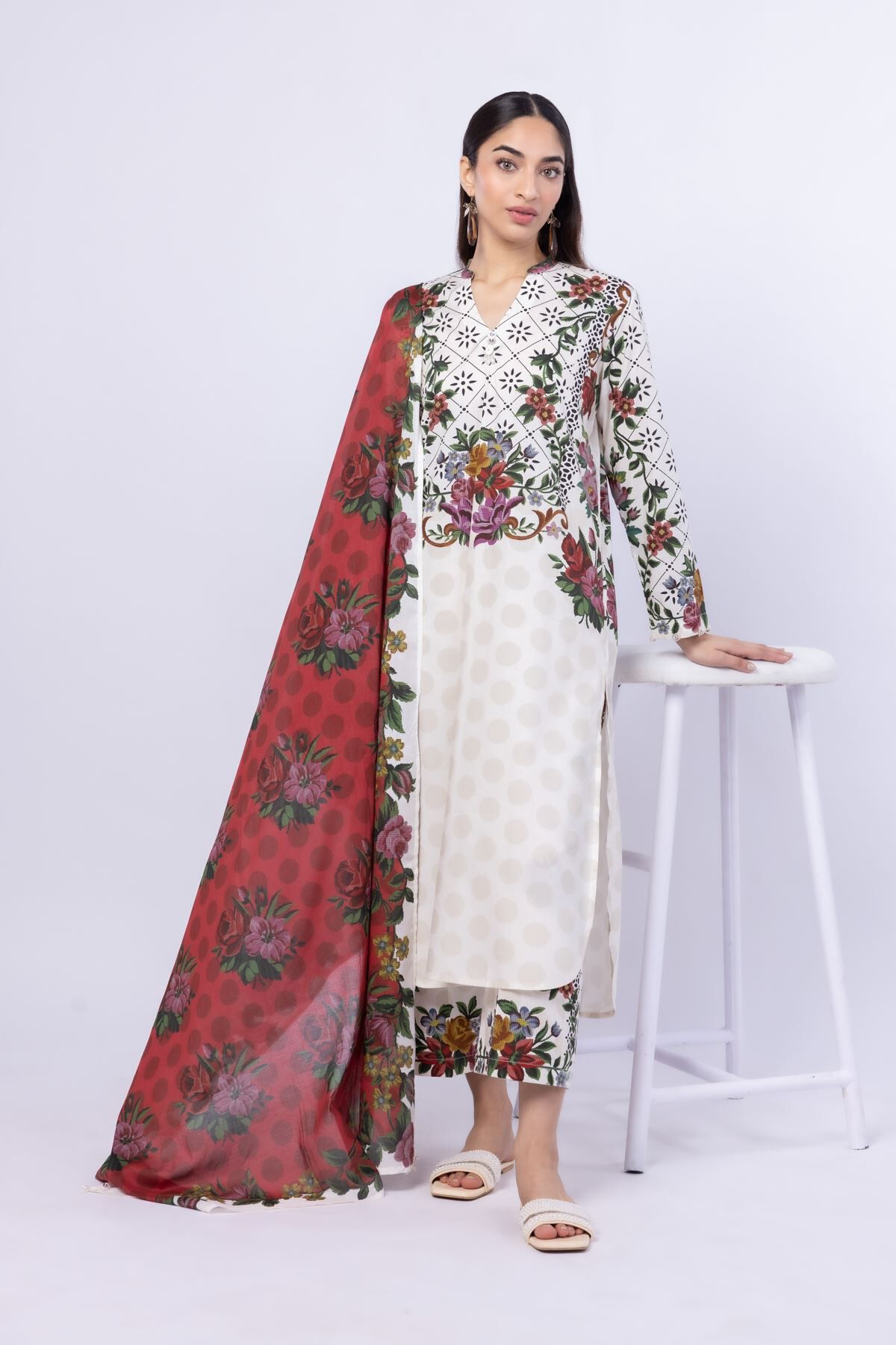 トップス KHOKI 23ss Khadi embroidery shirt Oversized embroidered shirt - Khaki