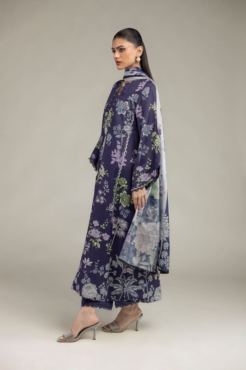 Silk Navy Pants