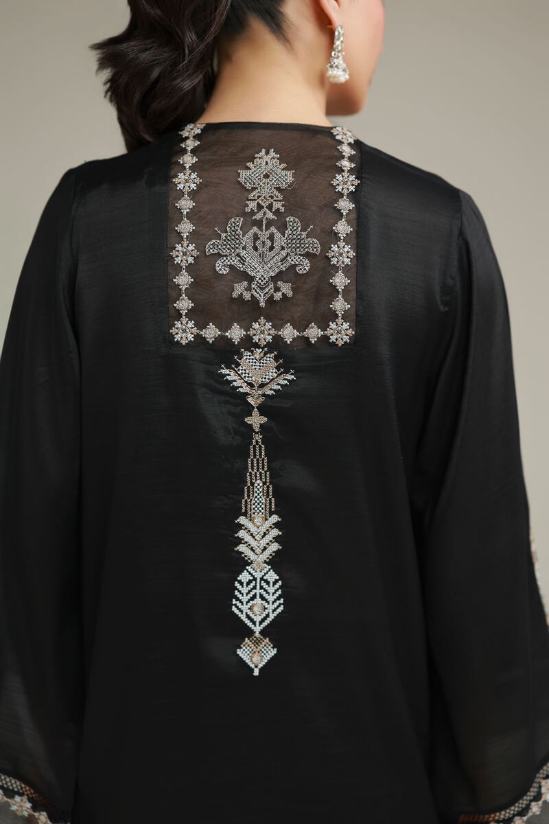 Black Silk Kurta
