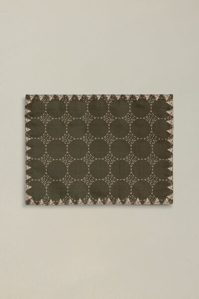 Printed Polyester Jute 13x17in Table Mat