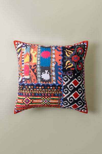 Printed Poly Sateen 16x16in Cushion Cover