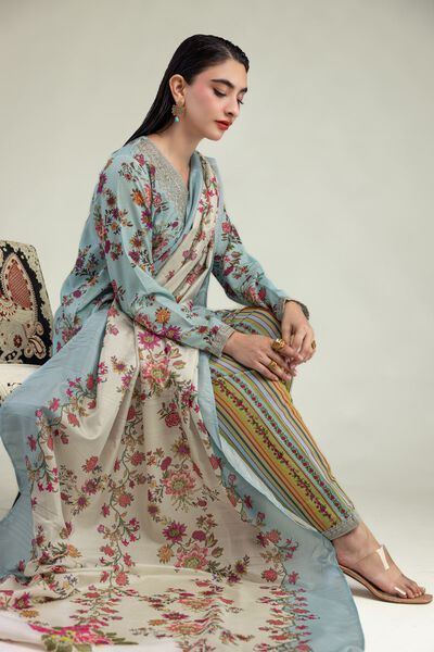 Floral Mesuri Dupatta, image 1