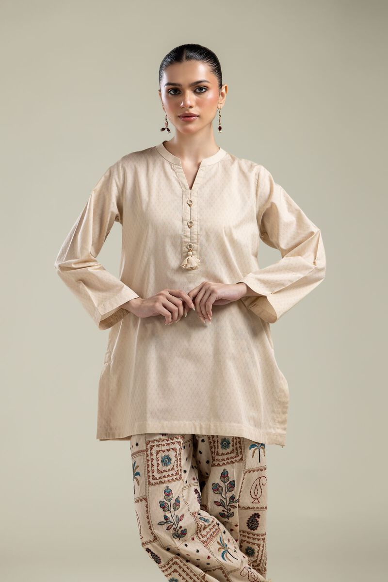 Beige Cotton Kurta