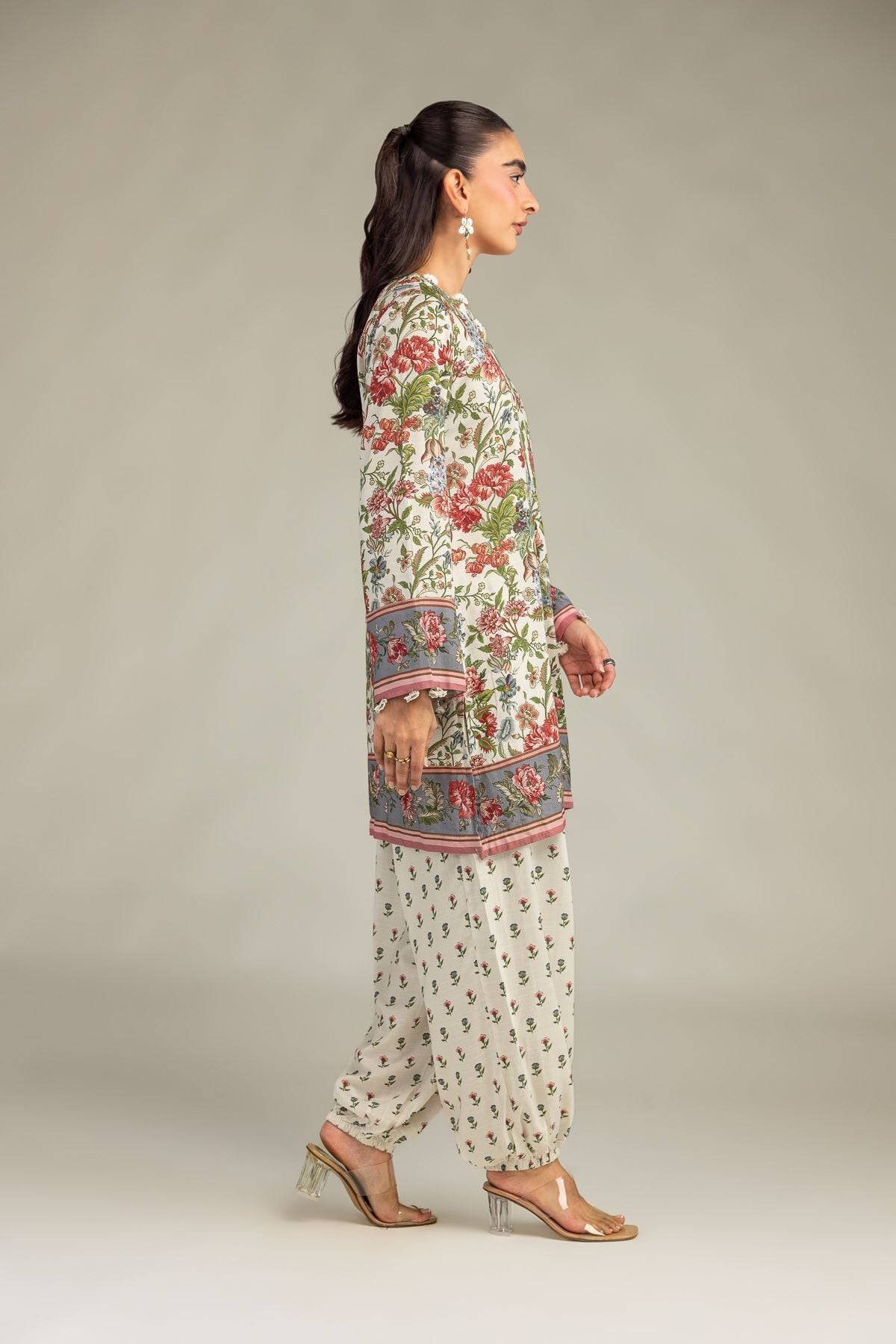 Khaadi - Floral Silk Pants