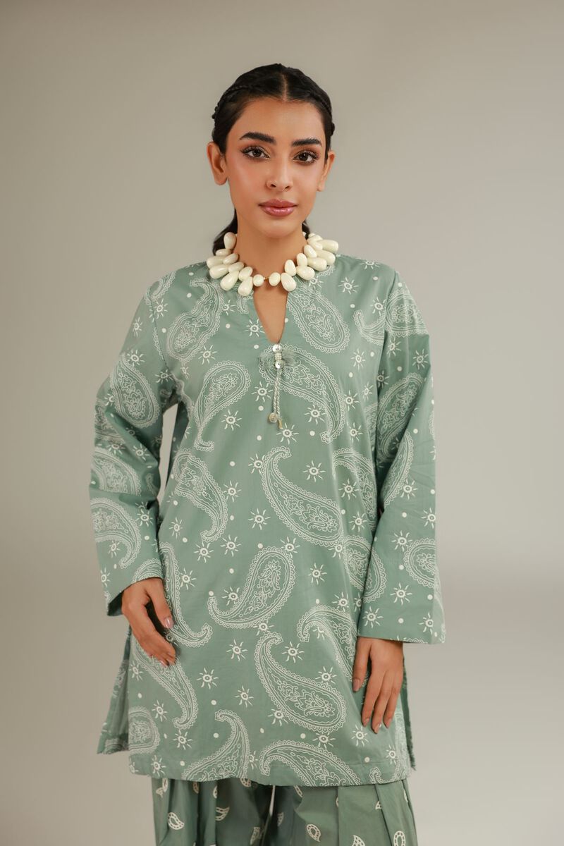 Green Cambric Kurta