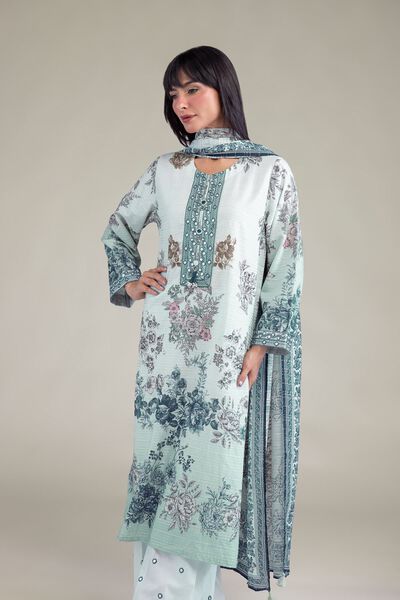 Embroidered Mesuri Dobby Mesuri Tailored 3-Piece