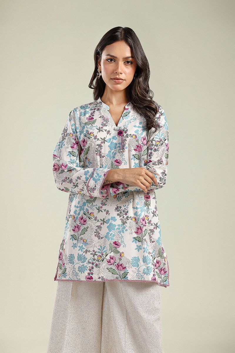 Floral Cambric Kurta view 2
