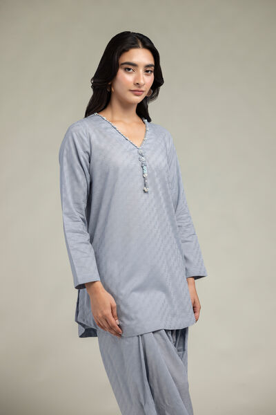 V-Neck Cotton Kurta, image 1