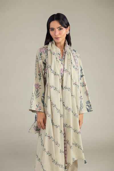 Printed Lawn Dupatta, image 1