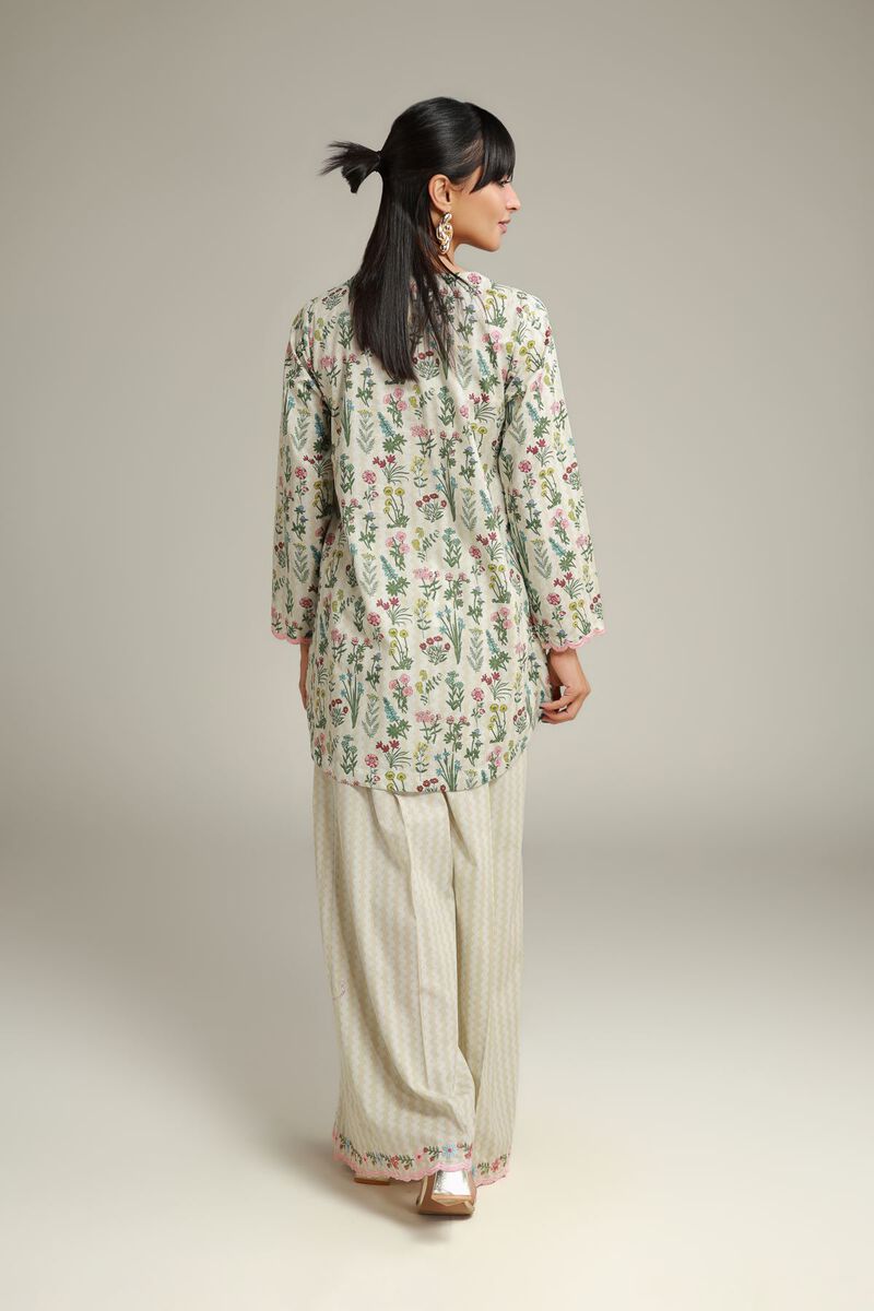 Floral V-Neck Kurta