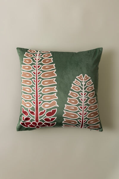 Printed Velvet 16x16in Cushion Cover