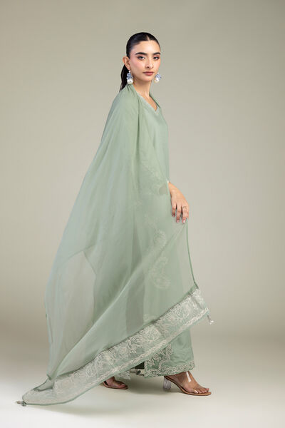 Embroidered Chiffon Chiffon Embroidered Dupatta