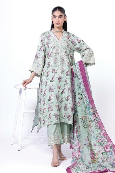 Embroidered | Cotton Satin | Fabrics 3 Piece | PKR 6,750