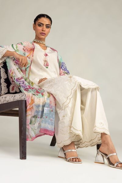 Floral Longline Kurta, image 1