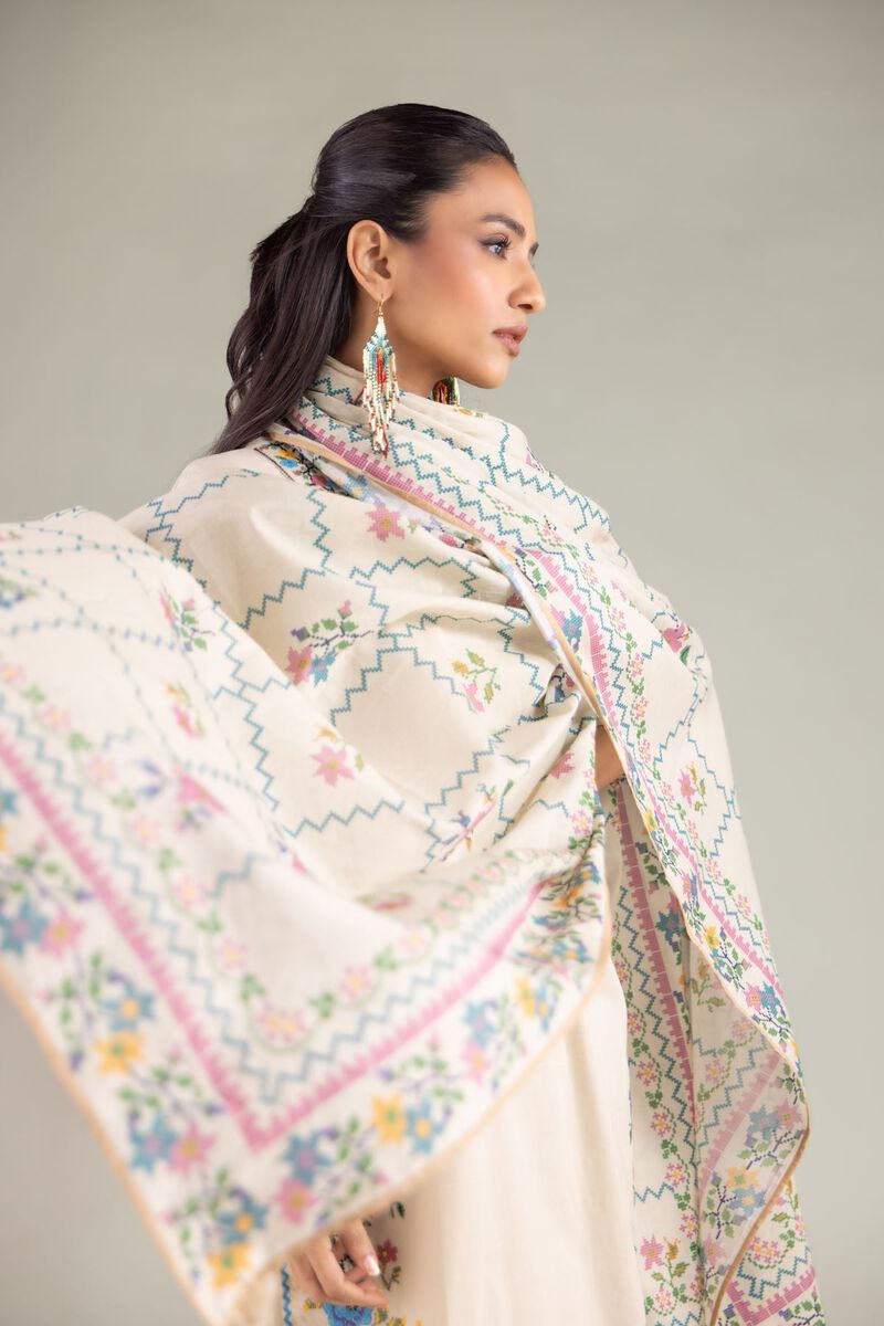 Geometric Tassel Dupatta