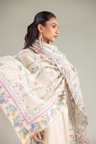 Geometric Tassel Dupatta, image 1