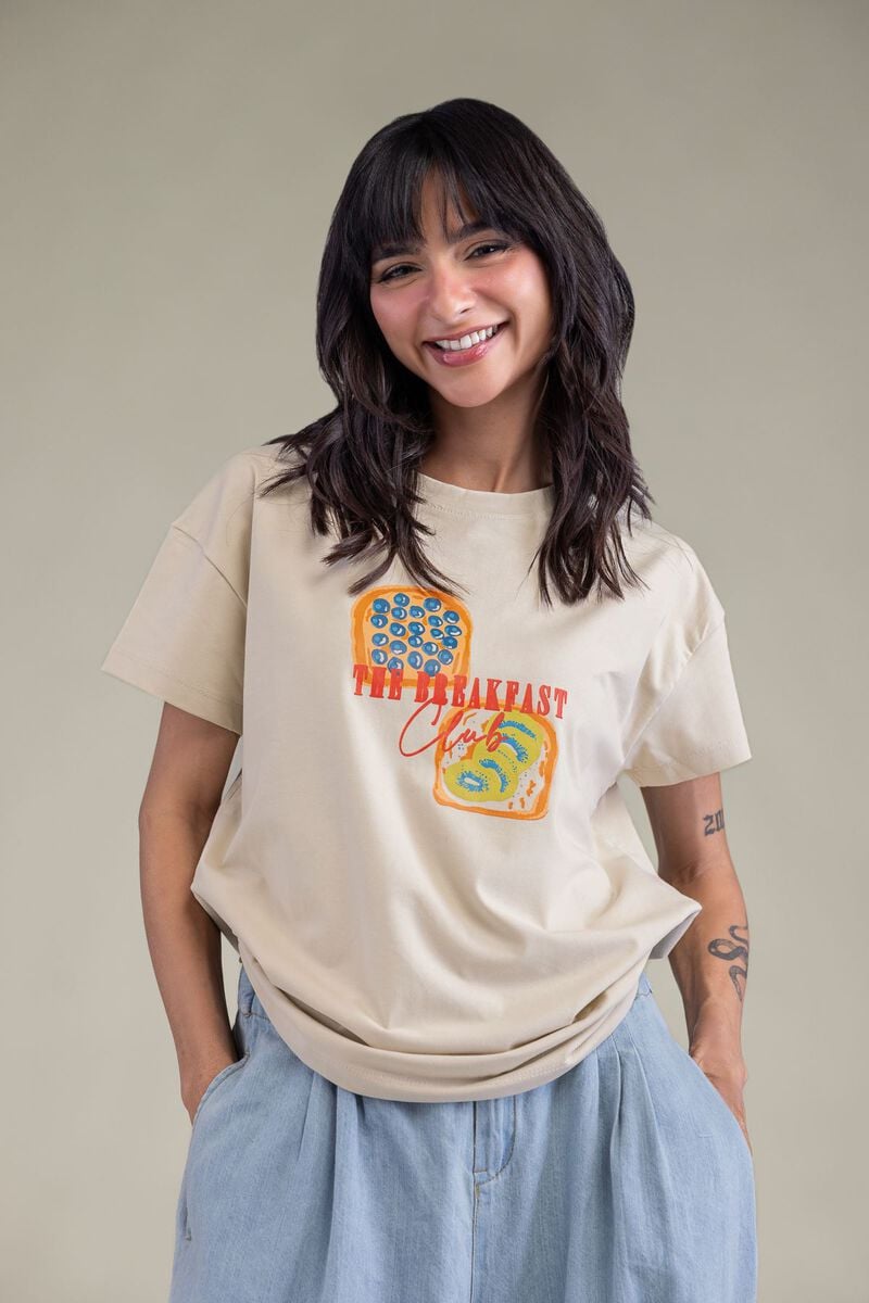 Short Beige T-Shirt