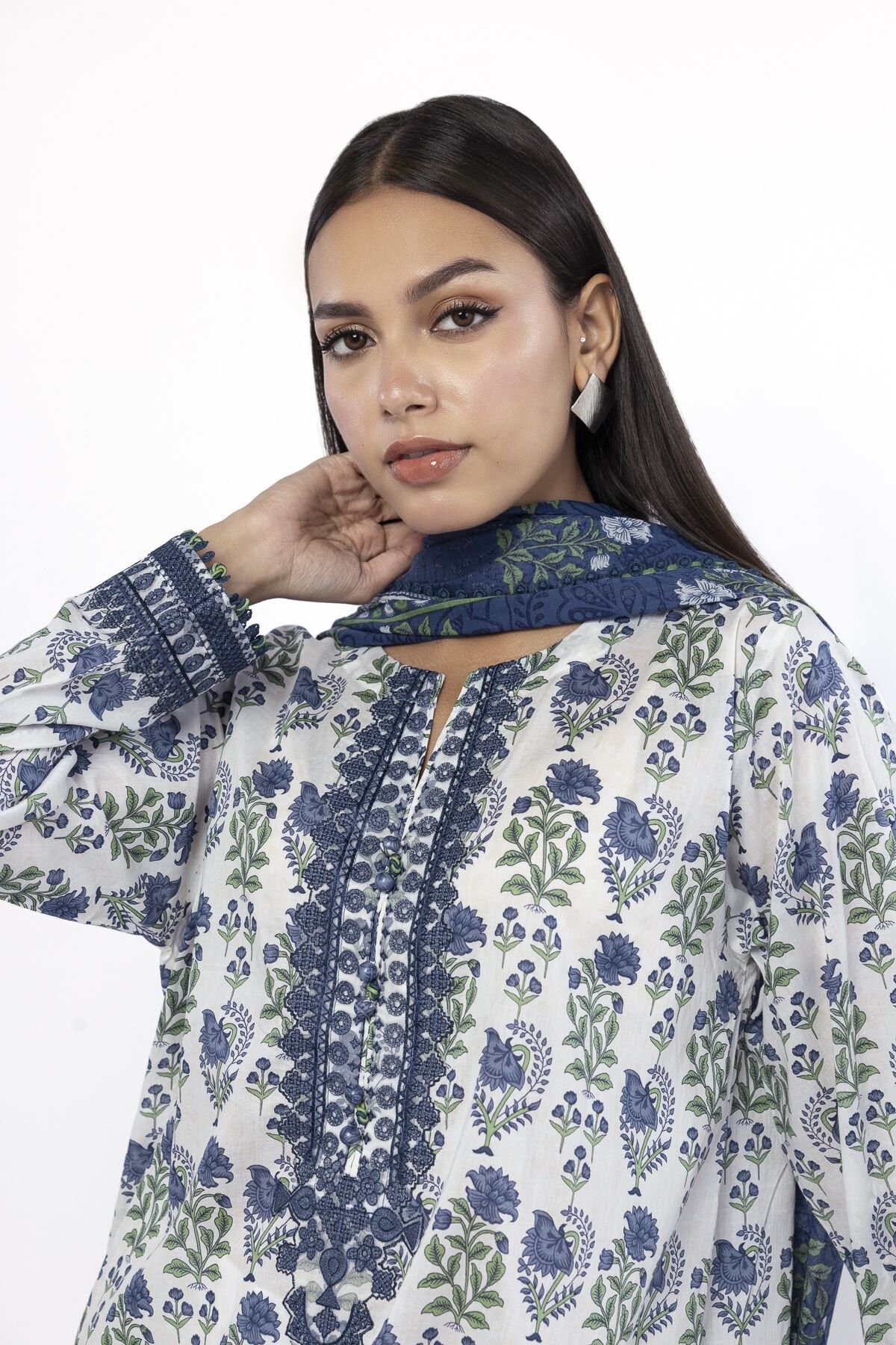 Buy Tailored 3 Piece | 0.0 N/A | SS2498AST-VG_MULTI | Khaadi Pakistan