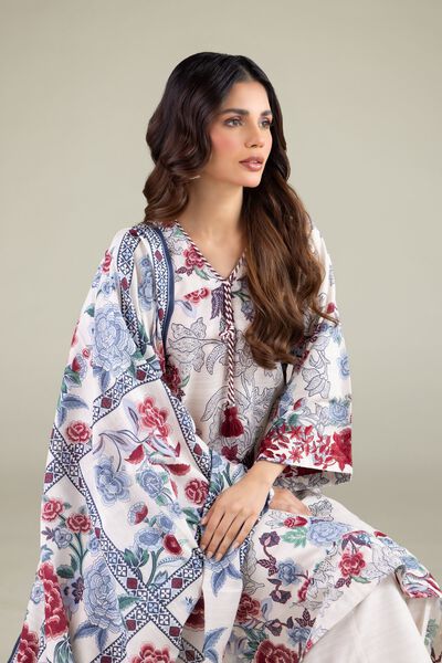 Floral Geometric Dupatta, image 1