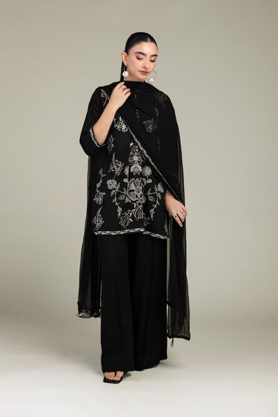 Black Silk Pants, image 1