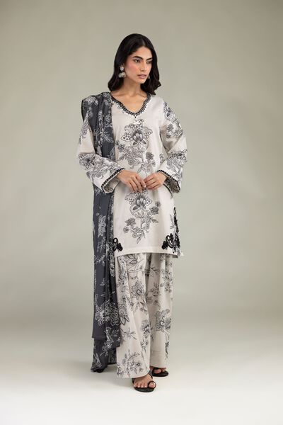 Embroidered Cambric Floral Cambric Shalwar