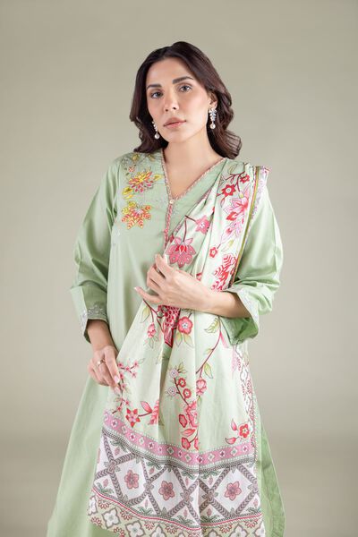 Mint Lawn Dupatta, image 1