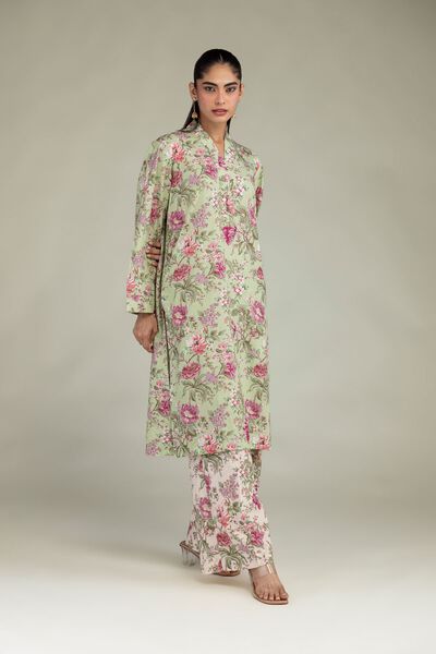 Floral Cotton Pants, image 1