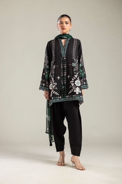 Black Silk Shalwar, image 1