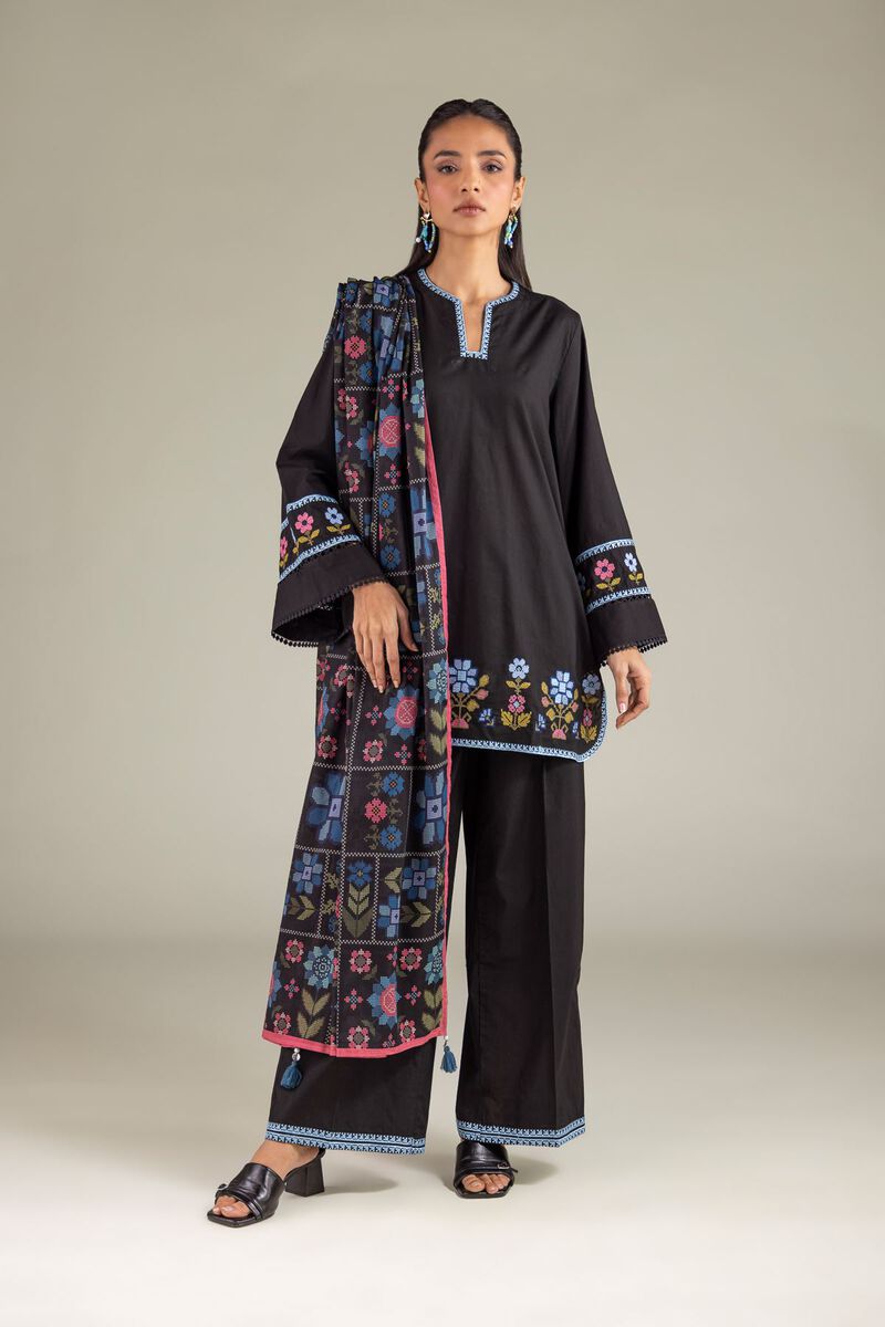 Geometric Tassel Dupatta