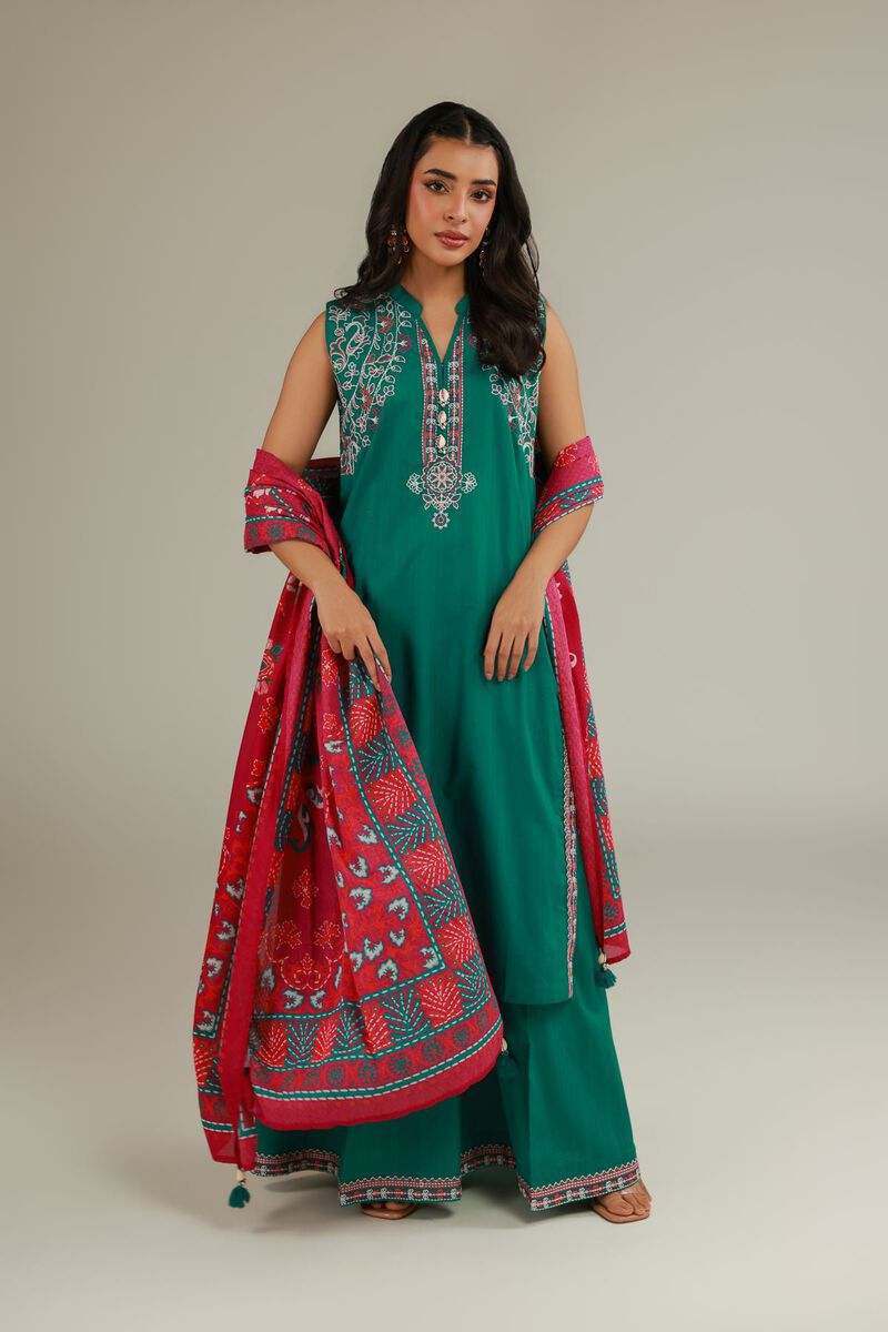 Floral Tassel Dupatta