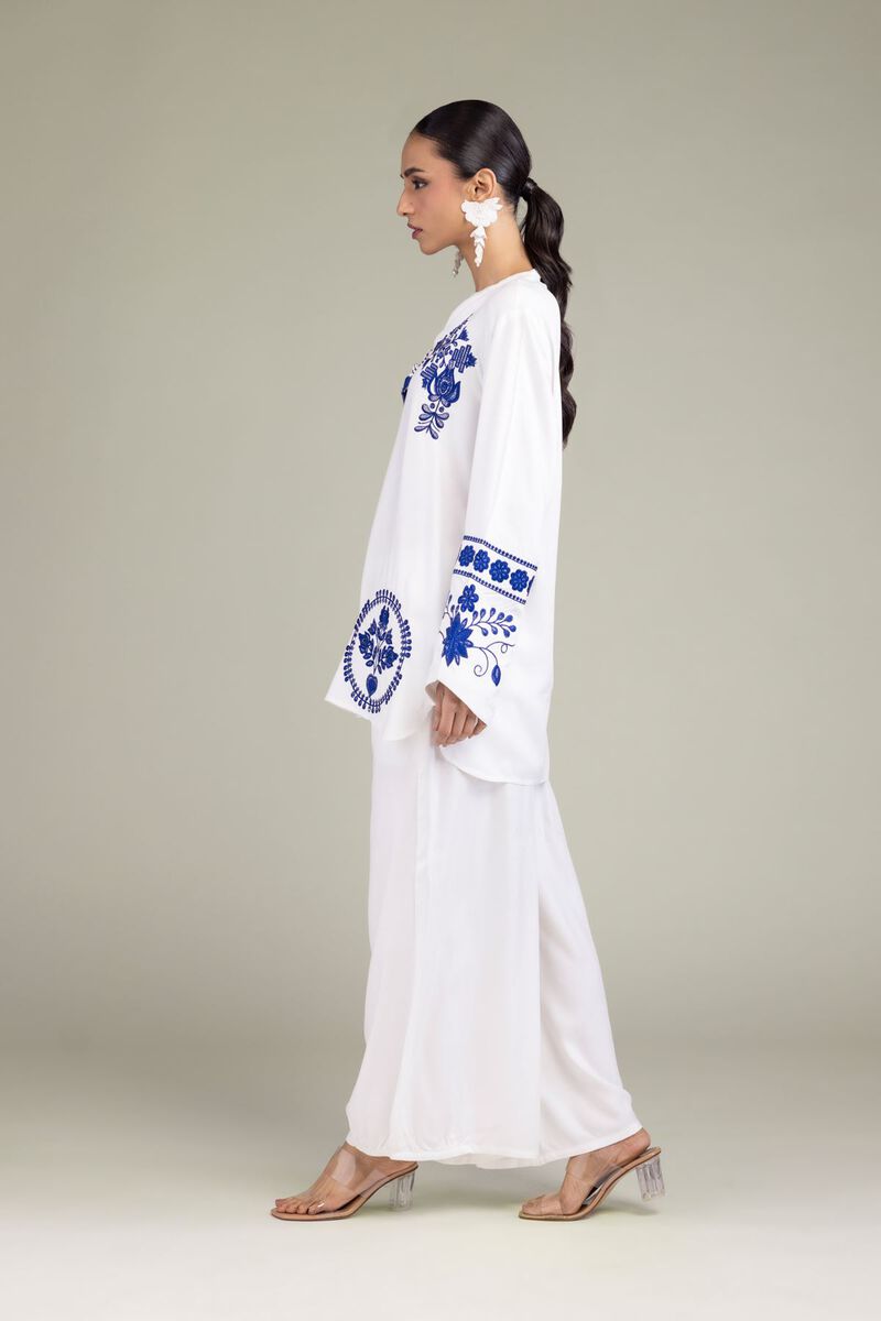 White Viscose Trousers