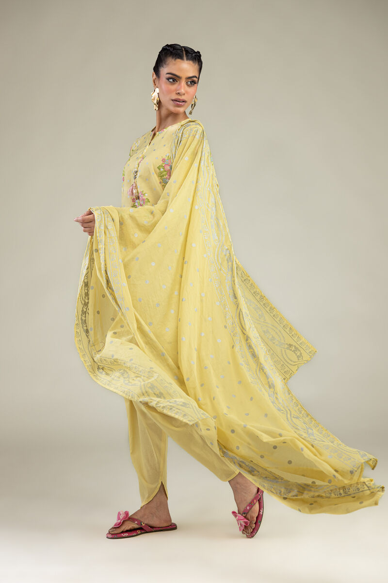 Yellow Lawn Dupatta