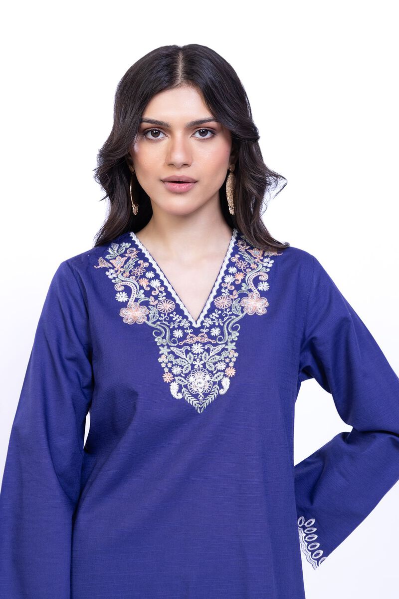 Floral V-Neck Kurta