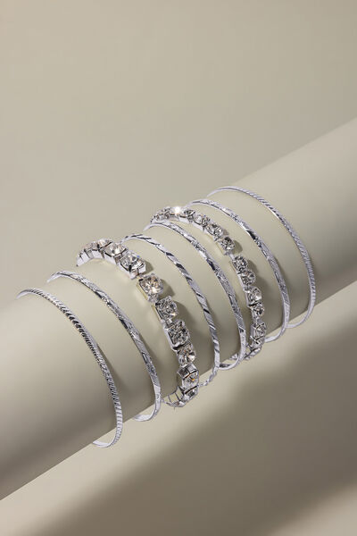 Embellished Metal Set Of 8 Bracelet
