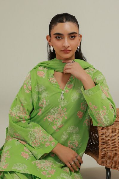 Green Cambric Kurta, image 1