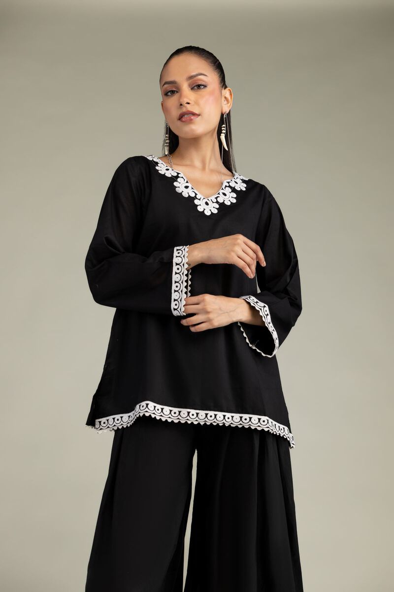 Cambric Black Kurta