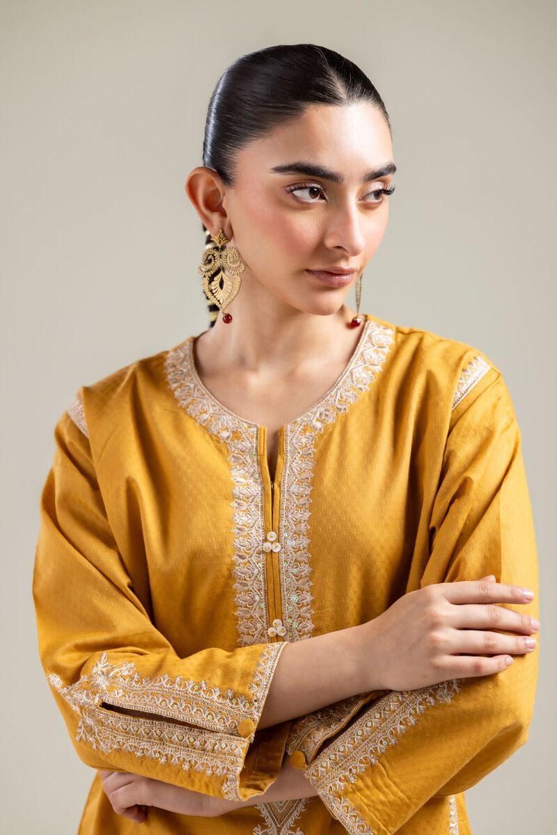 Embroidered Cotton Kurta