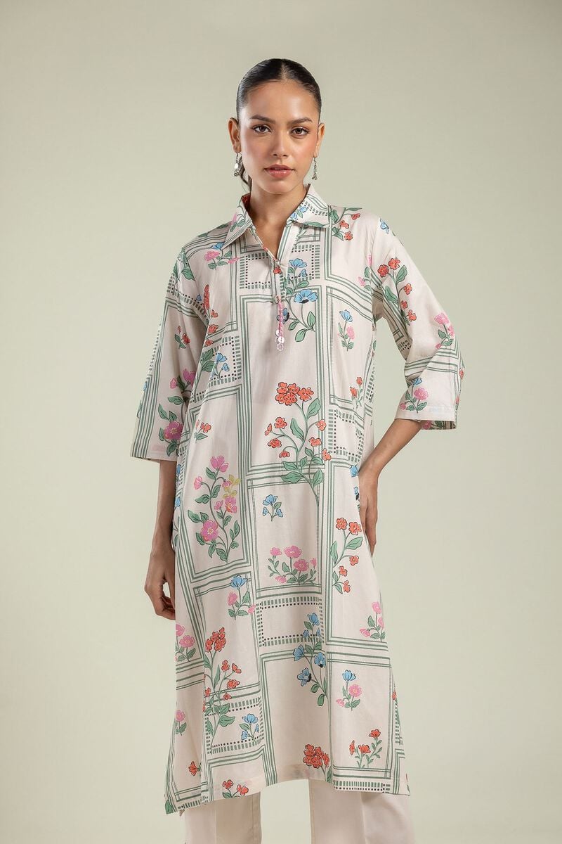 Floral Cambric Kurta