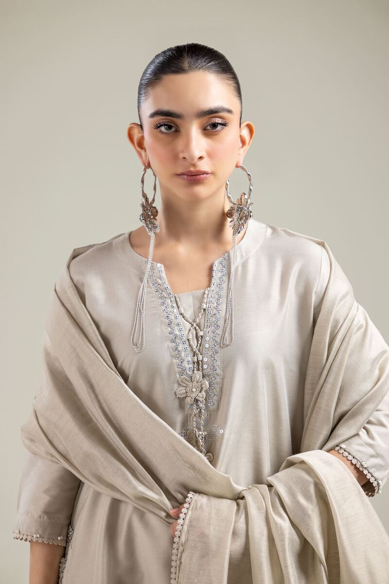 Geometric Beige Dupatta