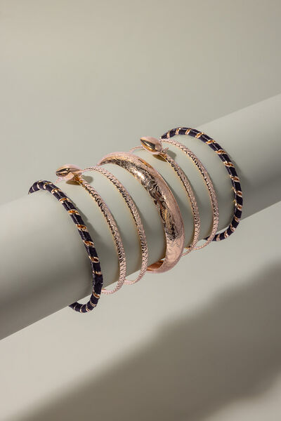 Embellished Metal Set Of 7 Bracelet
