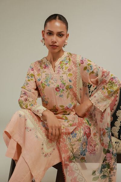 Floral Longline Kurta, image 1