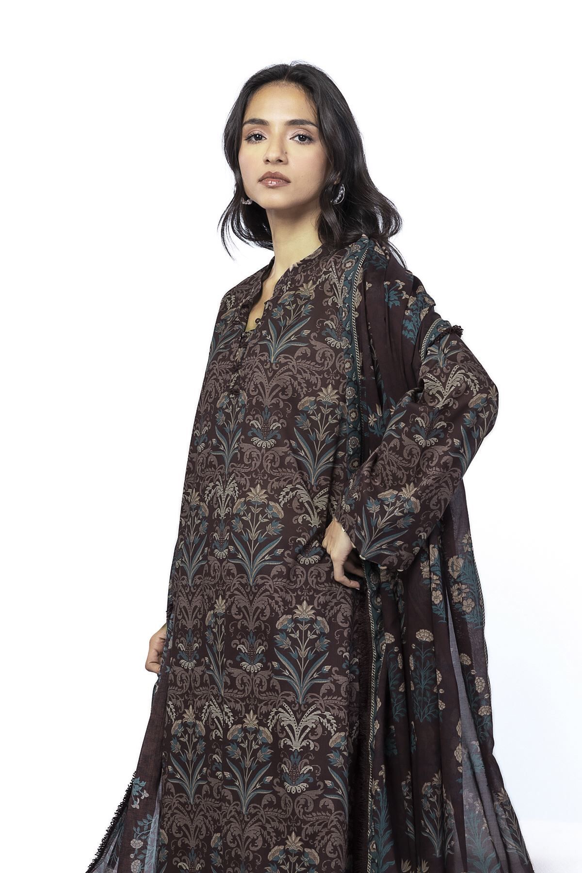 Buy Fabrics 3 Piece | 0.0 N/A | SS2524A-G-VG_MULTI | Khaadi Pakistan