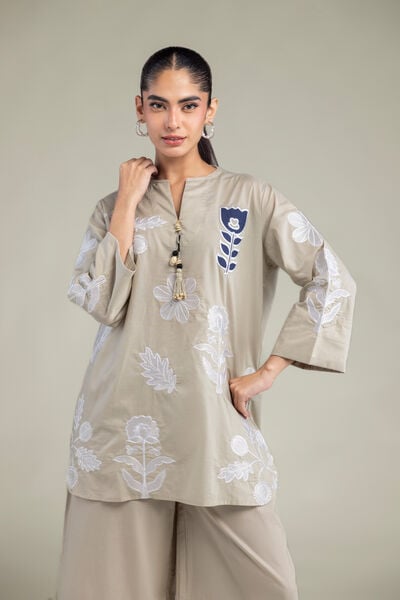 Embroidered Cambric Floral Cambric Tunic
